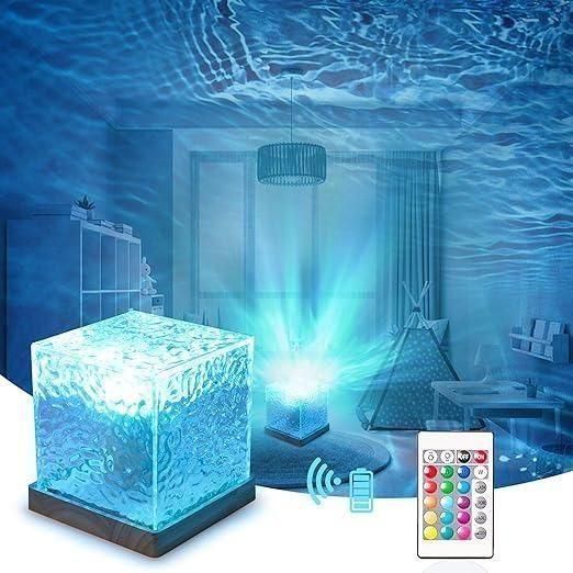 Rotating Water Ripple Night Light Aura Lamp bae740-fe