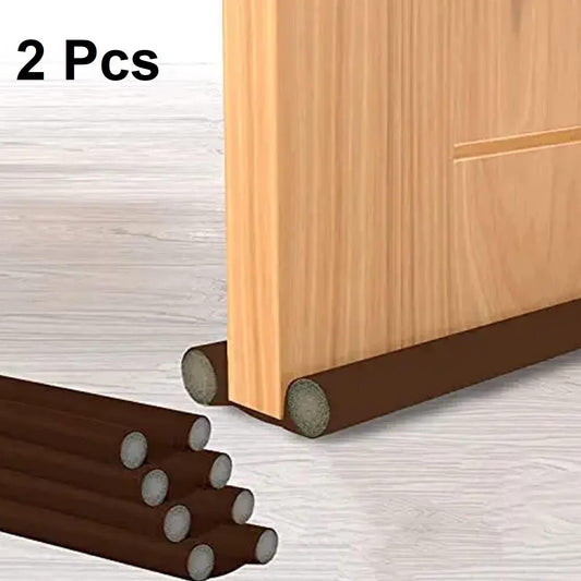 Door Protector- Door Draft Fabric Cover Guard Door Gap Sealer  Protector Door Mounted Door Stopper Door Mounted Door Stopper Sound-Proof Reduce Noise Waterproof - Brown (Pack Of 2) bae740-fe