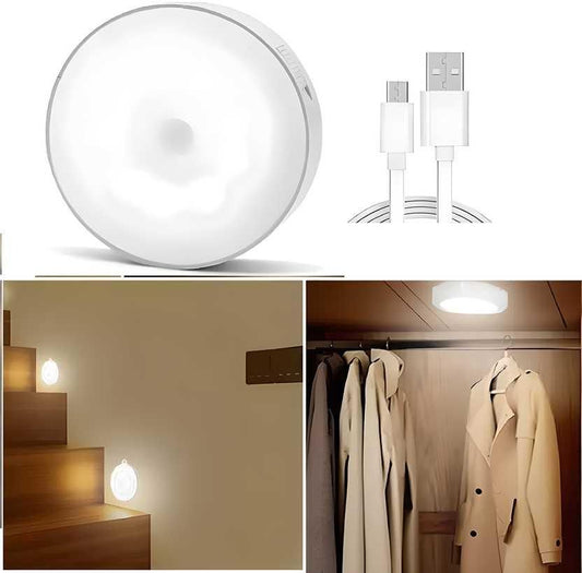 Motion Sensor Light for Home with USB Charging Wireless Self Adhesive LED Night Light	(Pack Of 2) bae740-fe