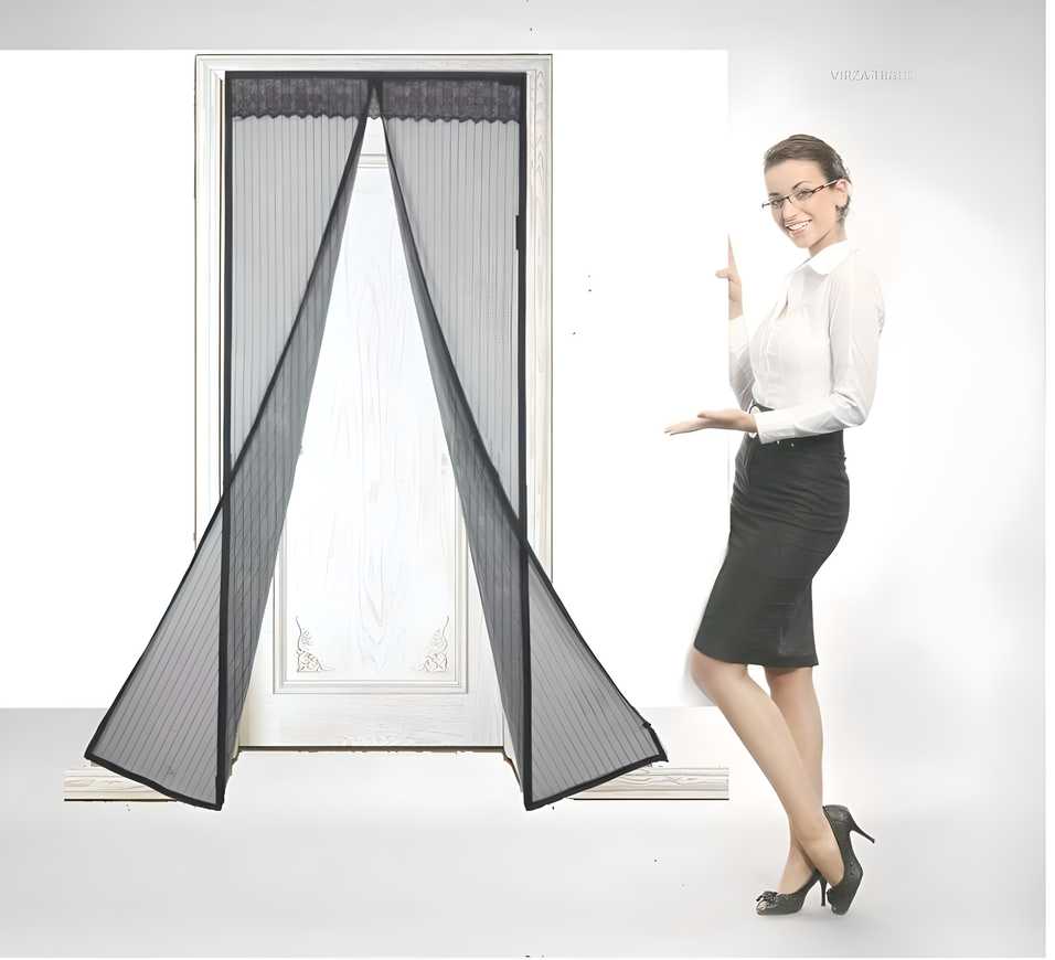 Door Curtain-Mesh Screen Net Home Magnetic Foldable Anti Mosquito Door Curtains bae740-fe