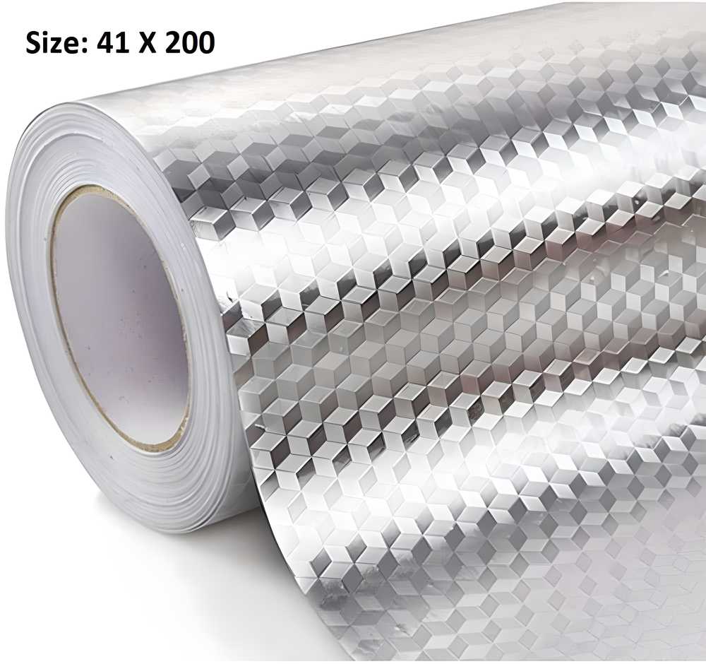 Kitchen Foil Sticker-Kitchen Backsplash Aluminum Foil Sticker ( 2 Meter, 2 Roll) bae740-fe