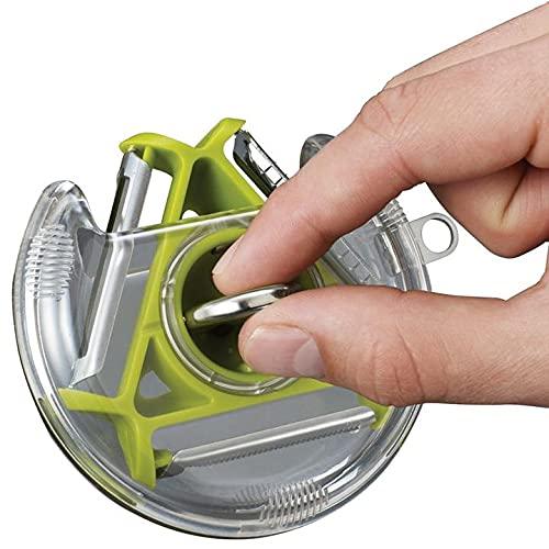 Vebetable Peeler-3 in 1 Magic Rotating Vegetable Peeler Slicer Shredder Julienne Cutter Stainless Steel Blade Grater Fruit Vegetable Tools bae740-fe