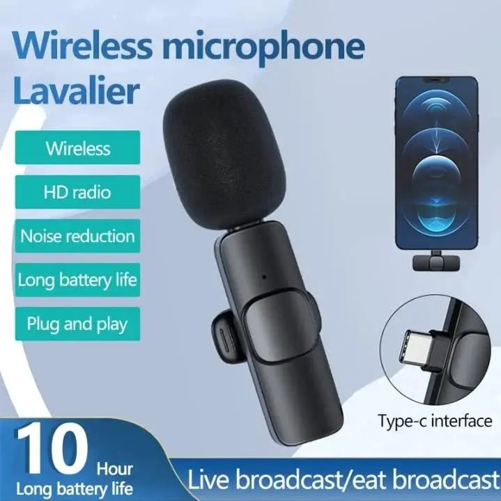 IMPORTED WIRELESS LAVALIER MICROPHONE AUDIO VIDEO RECORDING bae740-fe