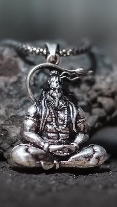 Hanuman Silver Locket With Chain bae740-fe