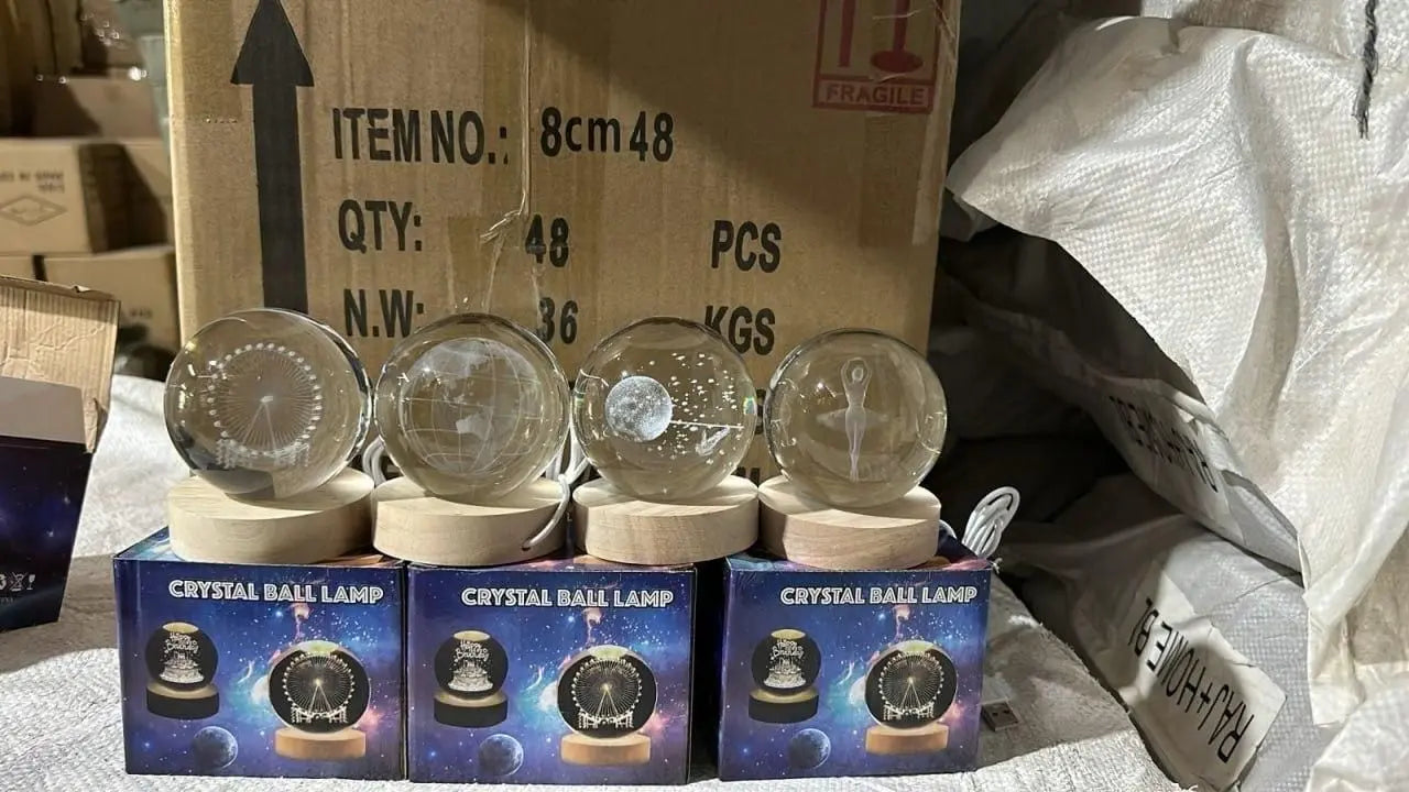 3D Crystal Lamp Ball(Assorted Design) bae740-fe